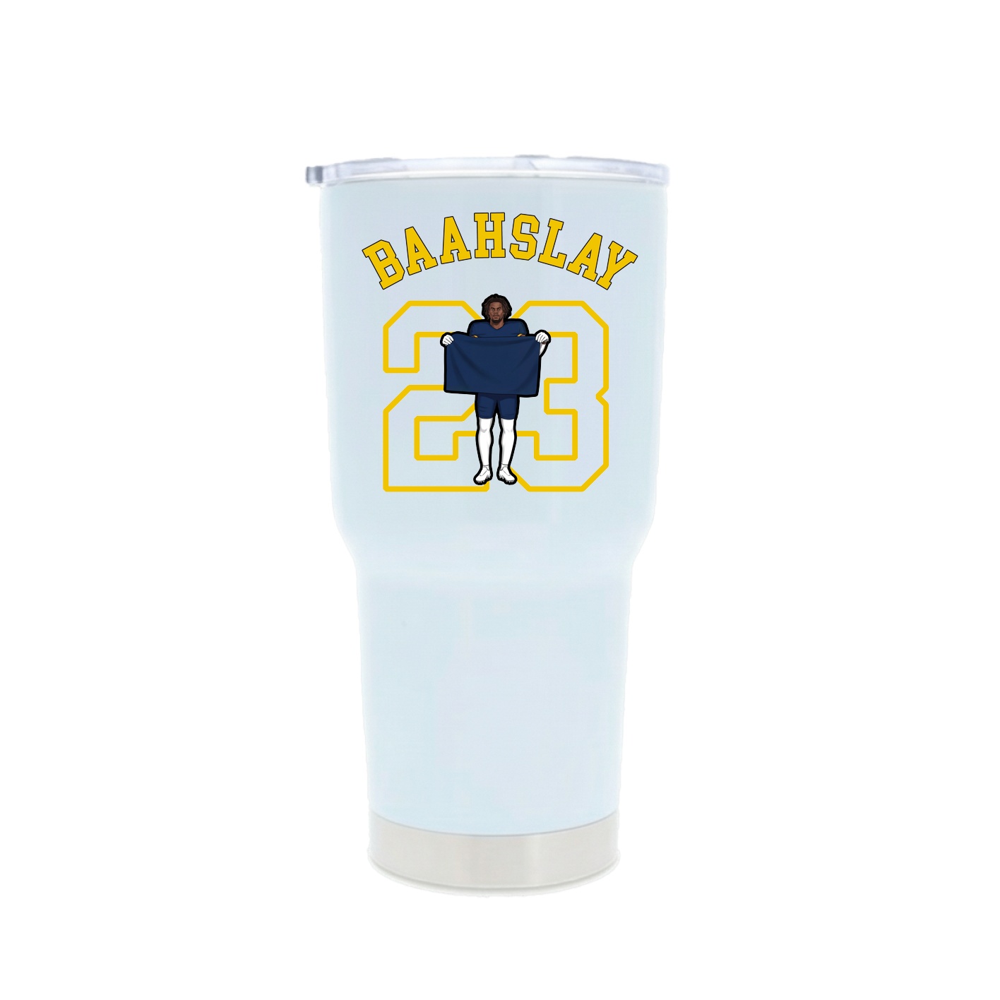 30oz Stainless Steel Tumbler — Shirsey Arch in White