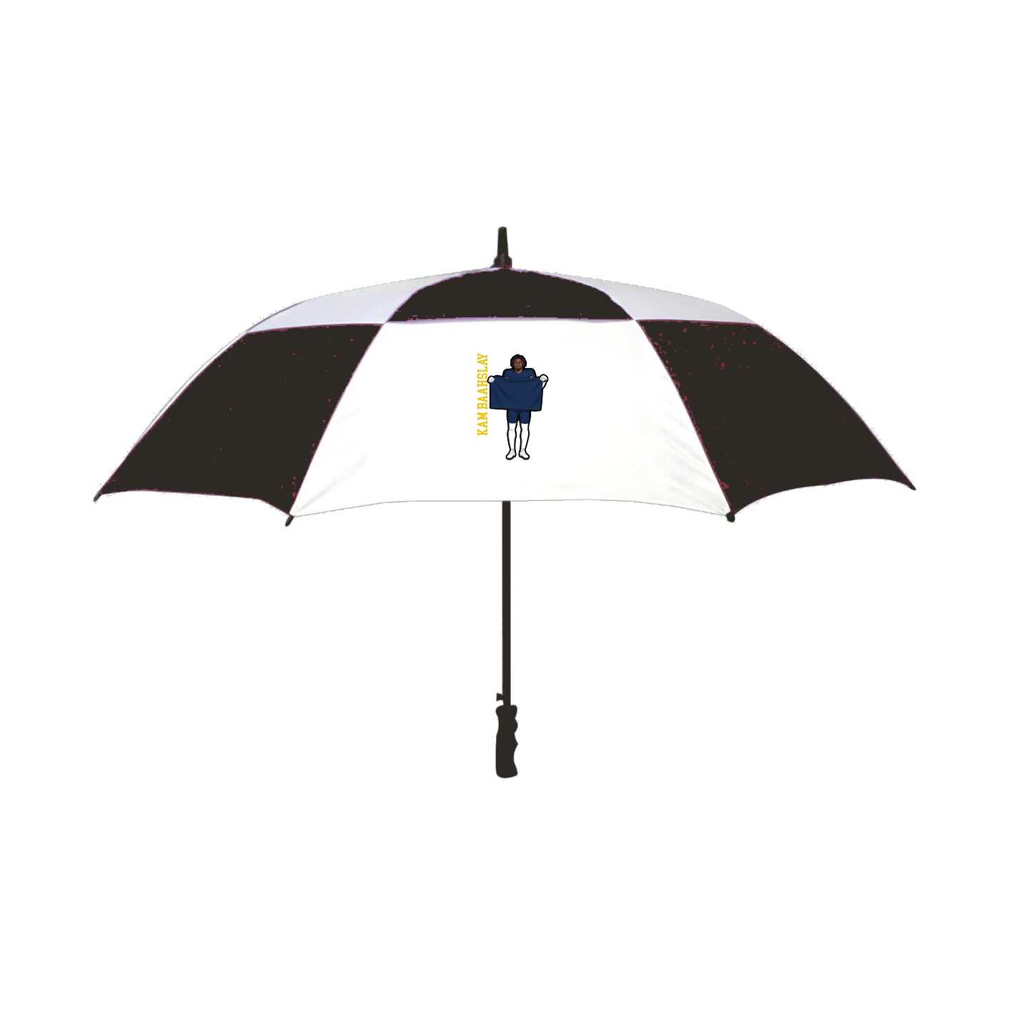 Golf Umbrella — Name Vertical in Black
