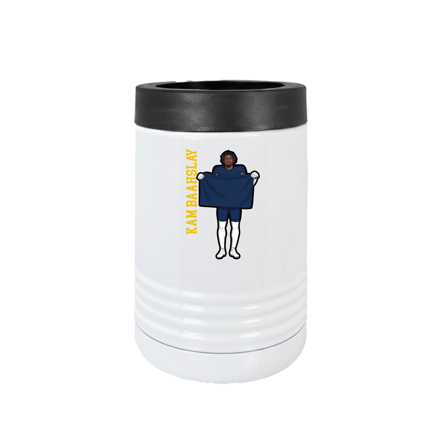 Beverage Holder — Name Vertical in White