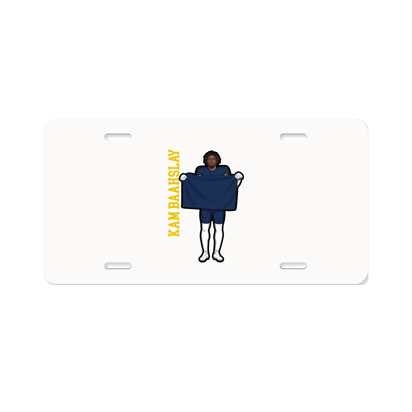 License Plate — Name Vertical in Classic
