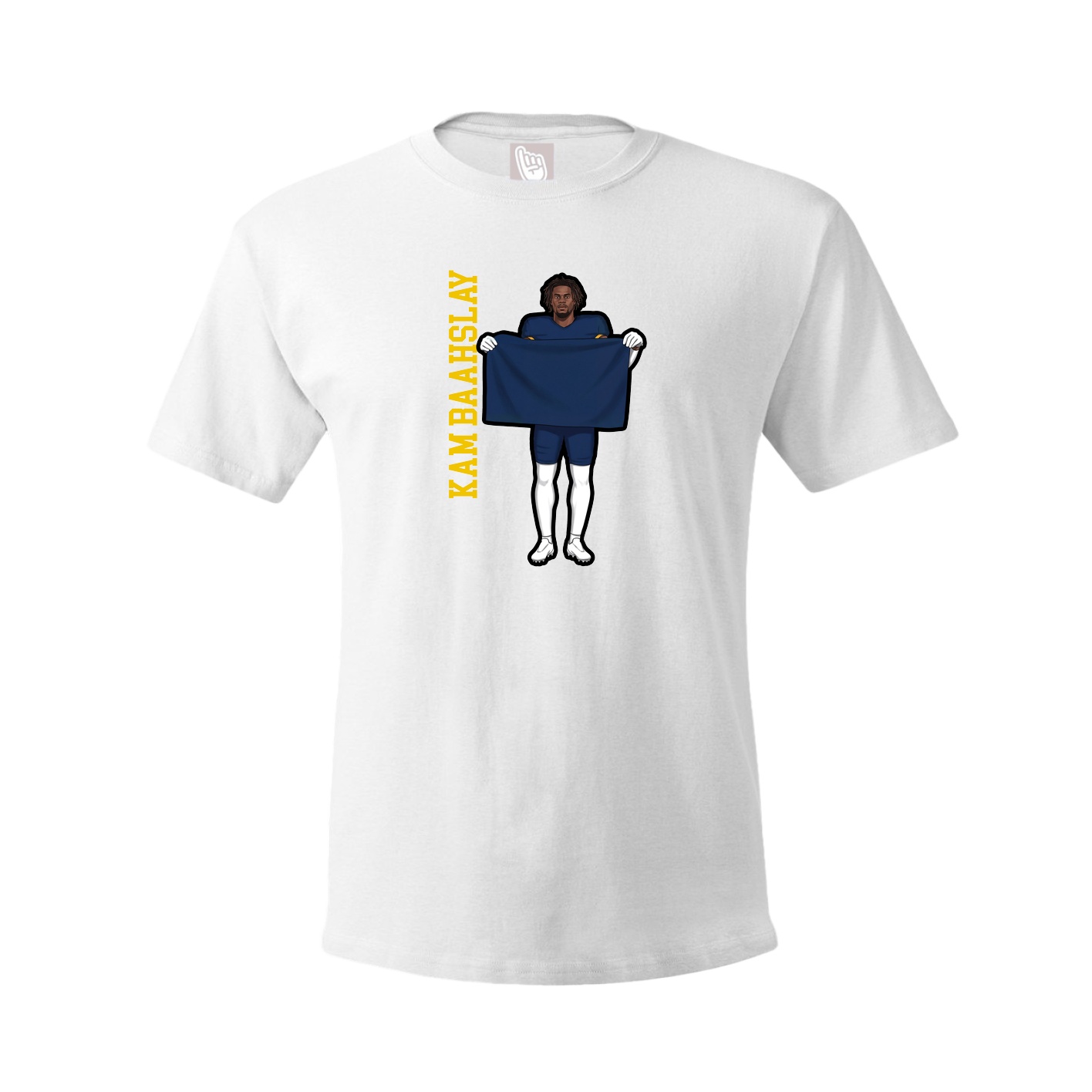 Tee — Name Vertical in White