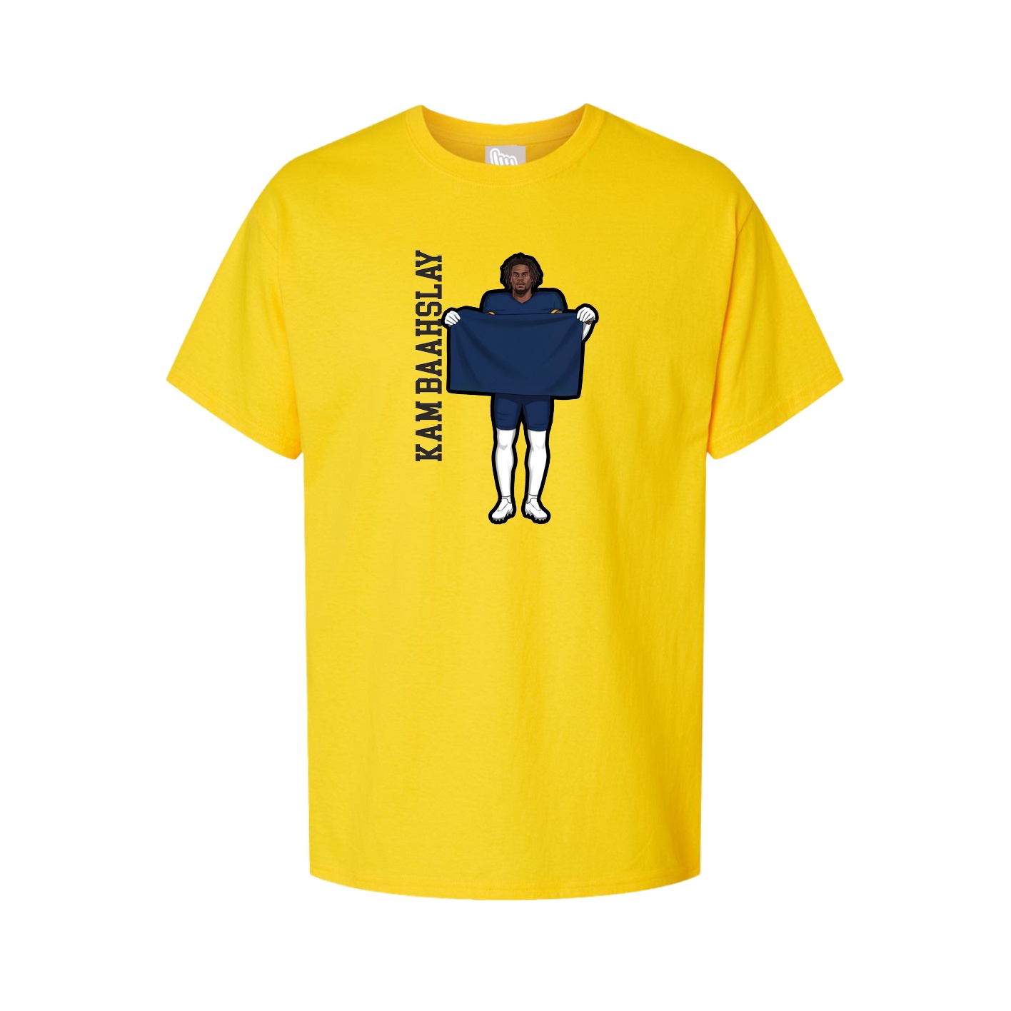 Youth Tee — Name Vertical in Gold