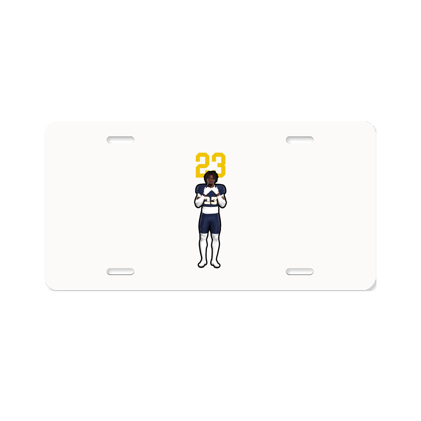 License Plate — Number Top in Classic