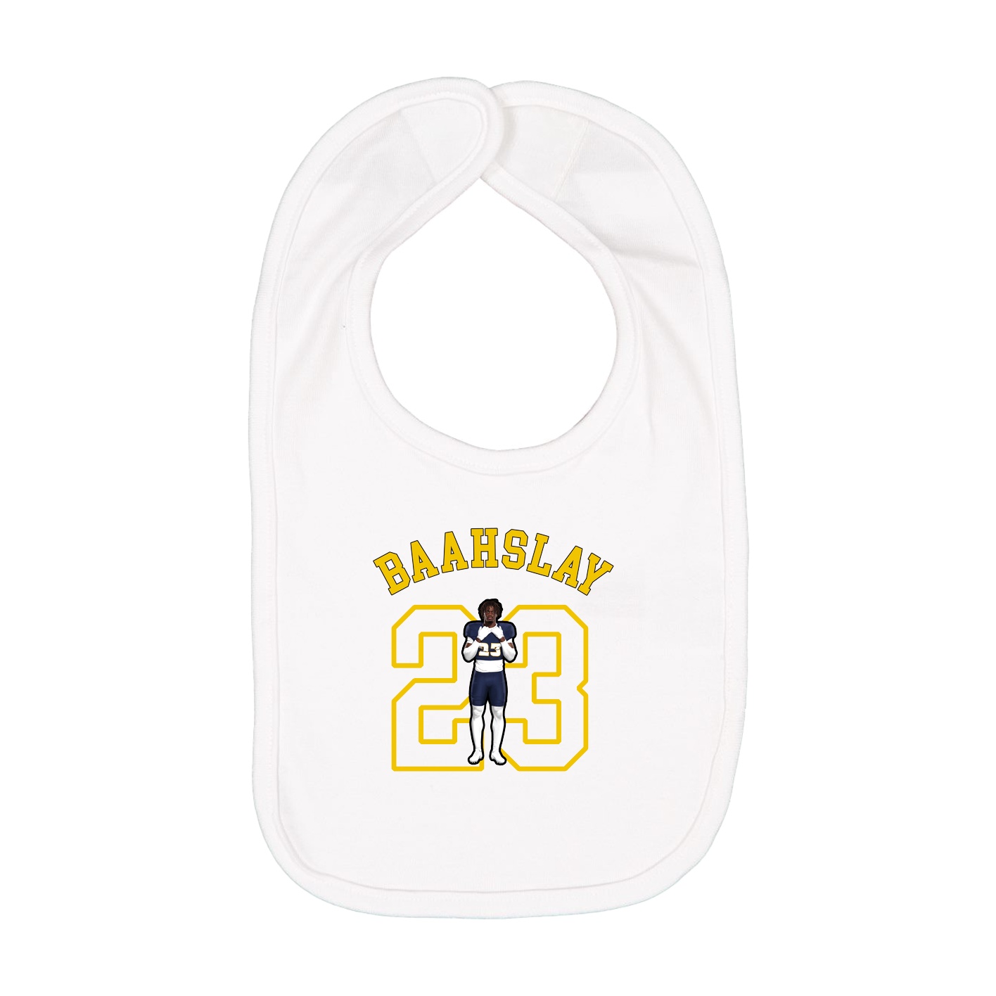 Infant Bib — Shirsey Arch in White