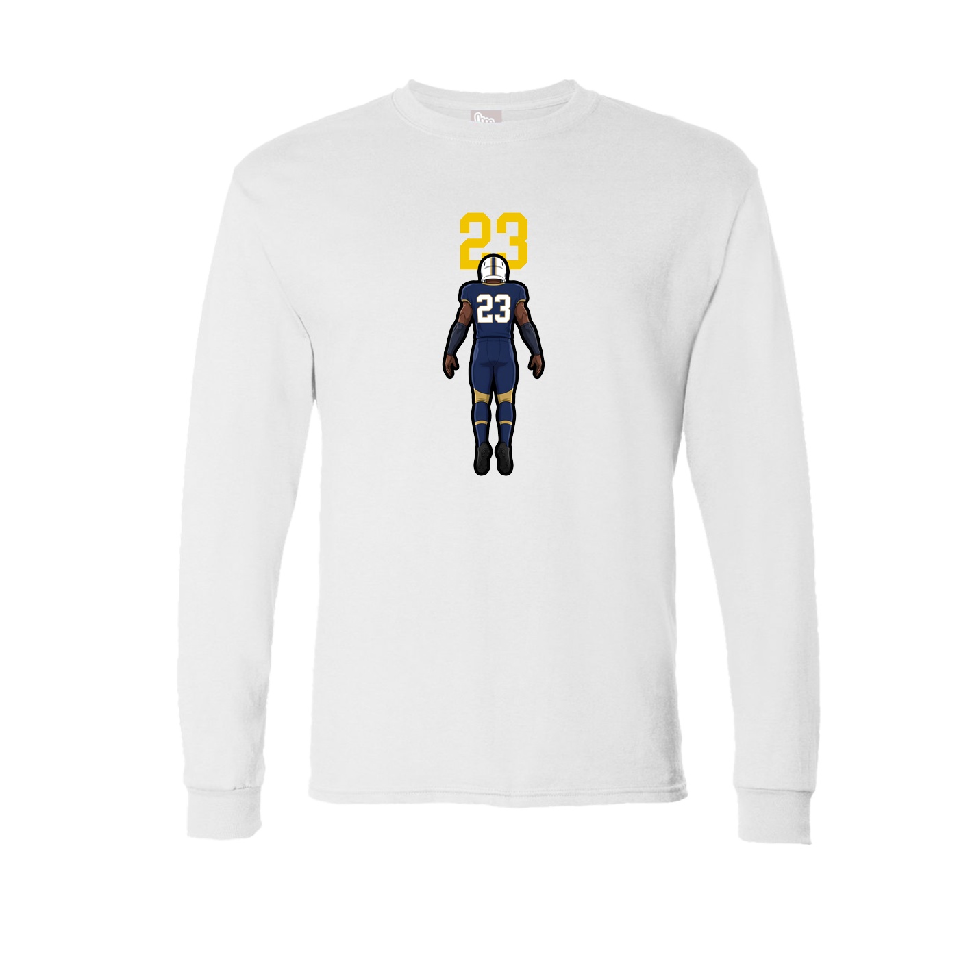 Long Sleeve Tee — Number Top in White