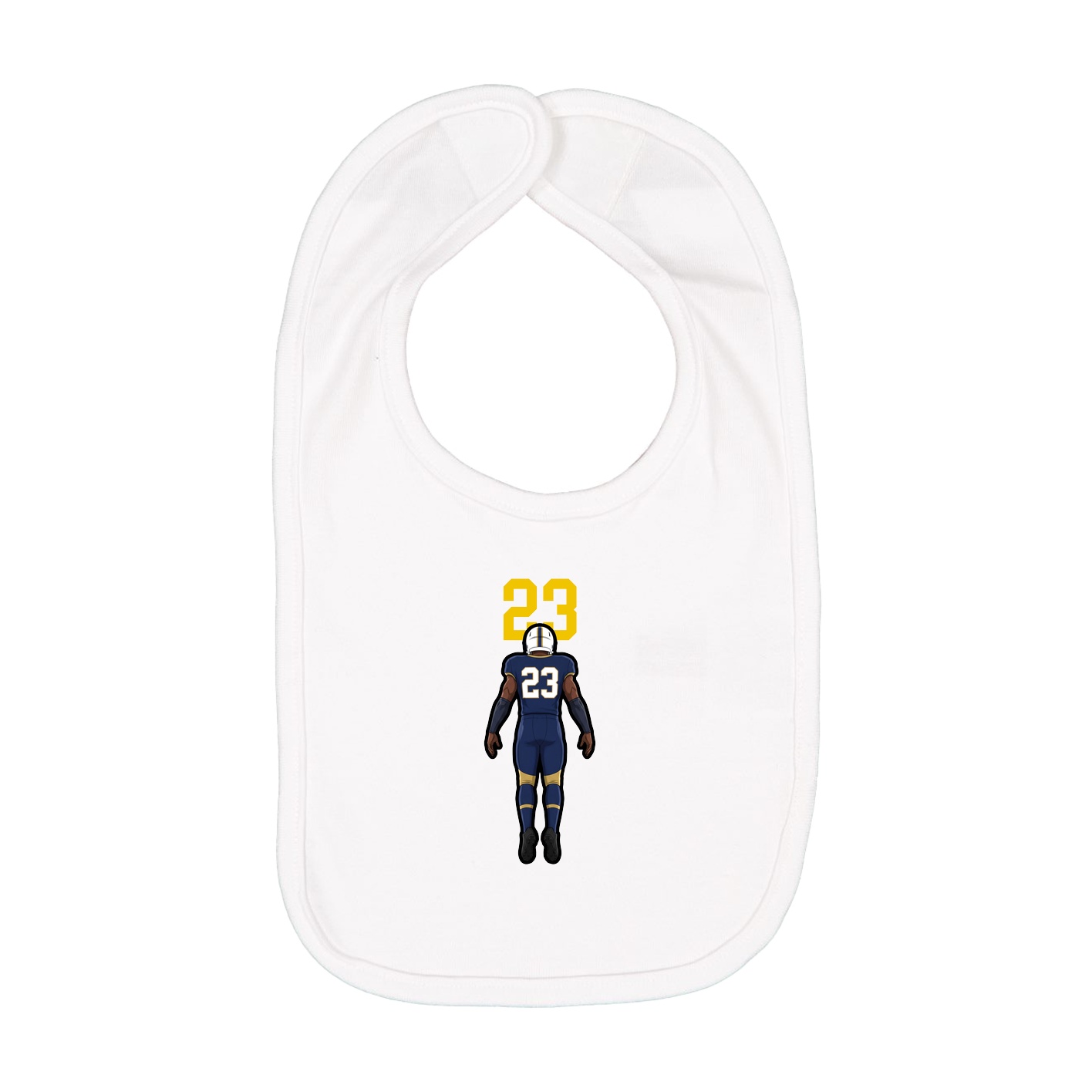 Infant Bib — Number Top in White