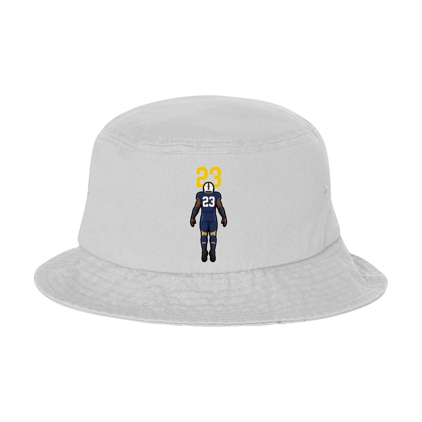Bucket Cap — Number Top in White