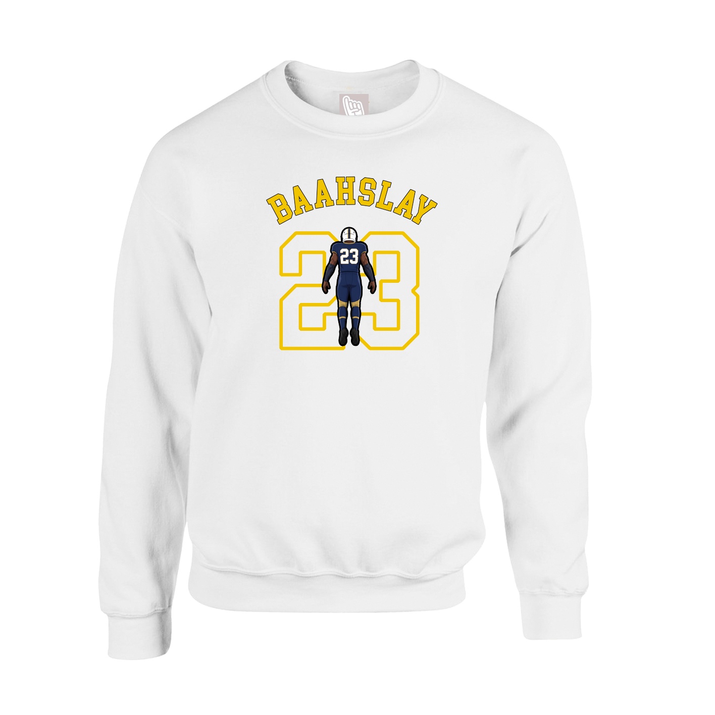 Fleece Crew — Shirsey Arch in White