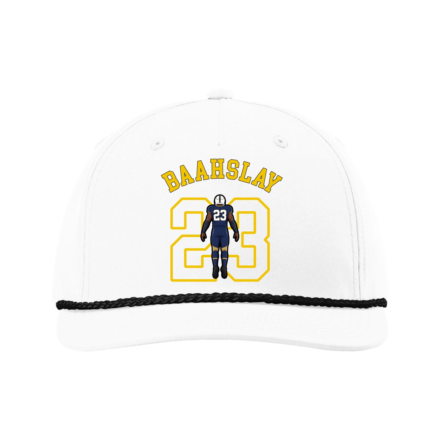 Five-Panel Classic Rope Cap — Shirsey Arch in White