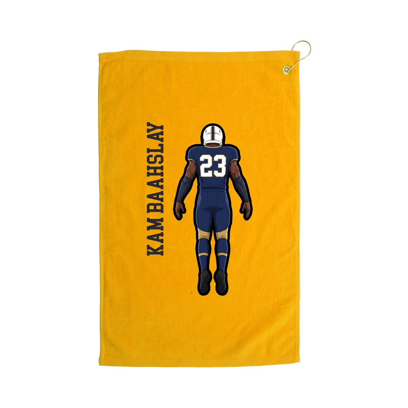 Golf Towel — Name Vertical in Gold