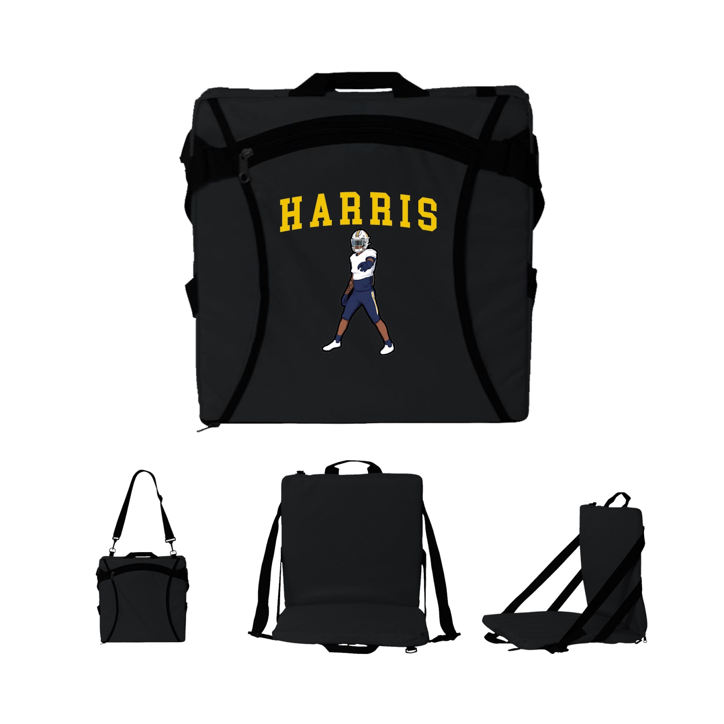 Folding Stadium Seat — Shirsey in Black