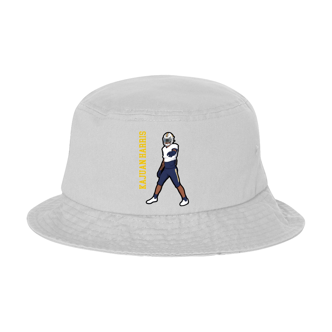 Bucket Cap — Name Vertical in White