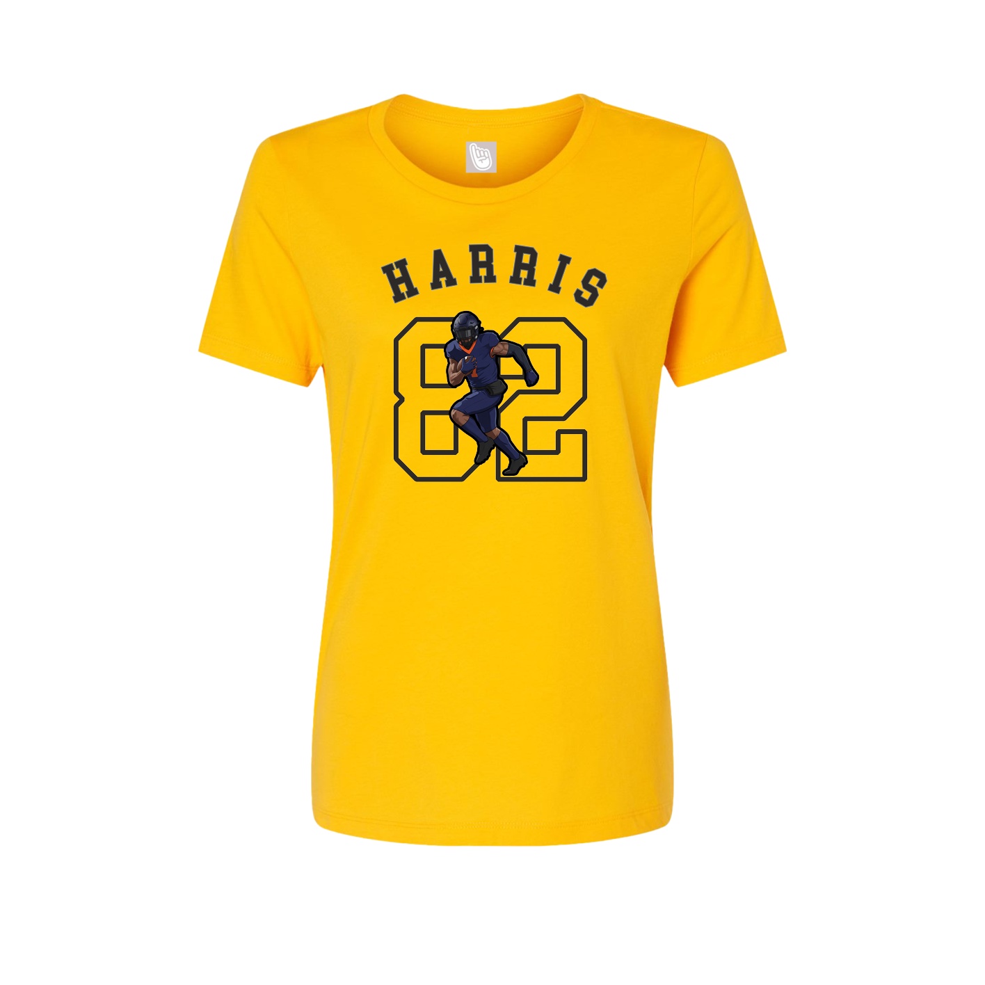 Fitted Women's Tee — Shirsey Arch in Gold