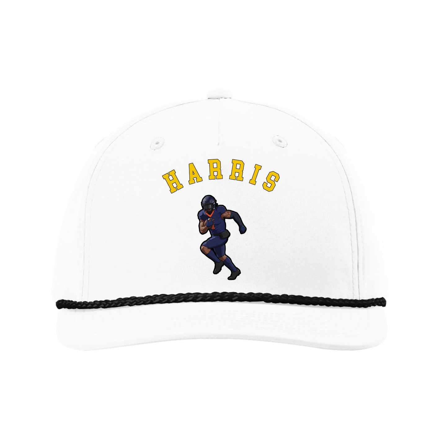 Five-Panel Classic Rope Cap — Shirsey Arch in White