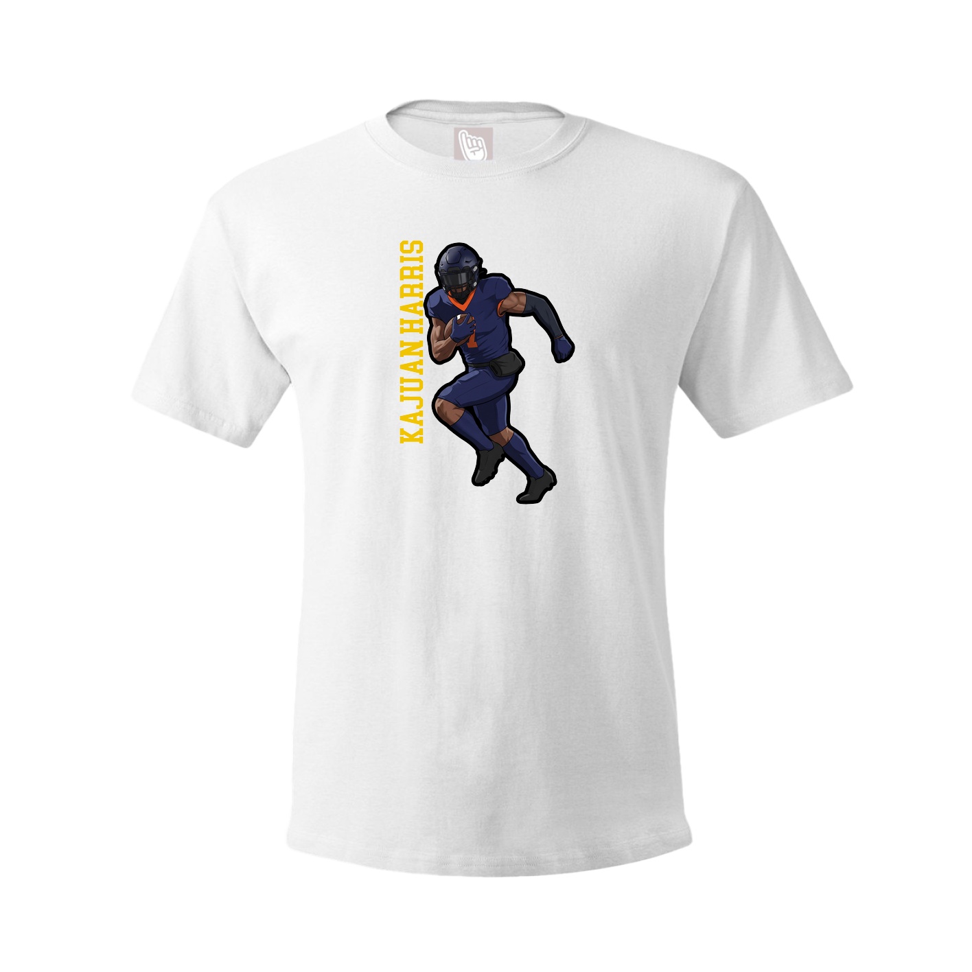 Tee — Name Vertical in White