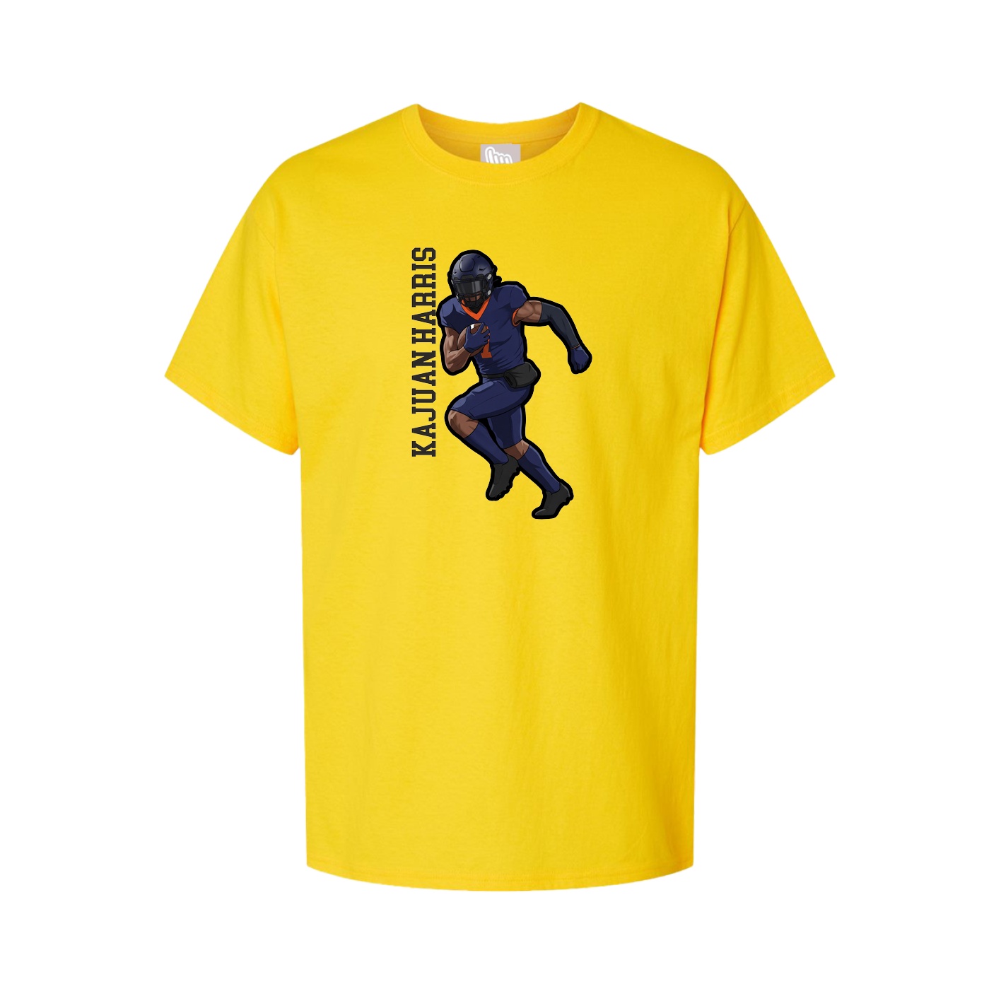 Youth Tee — Name Vertical in Gold