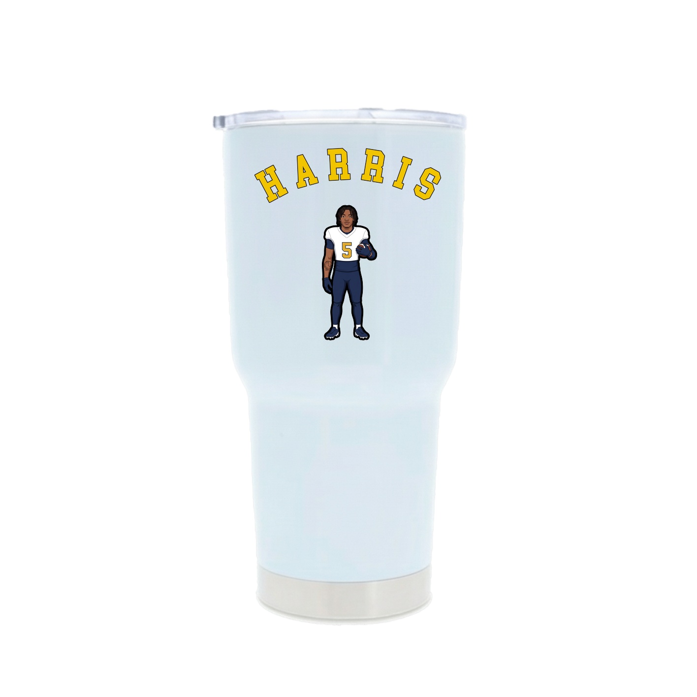 30oz Stainless Steel Tumbler — Shirsey Arch in White