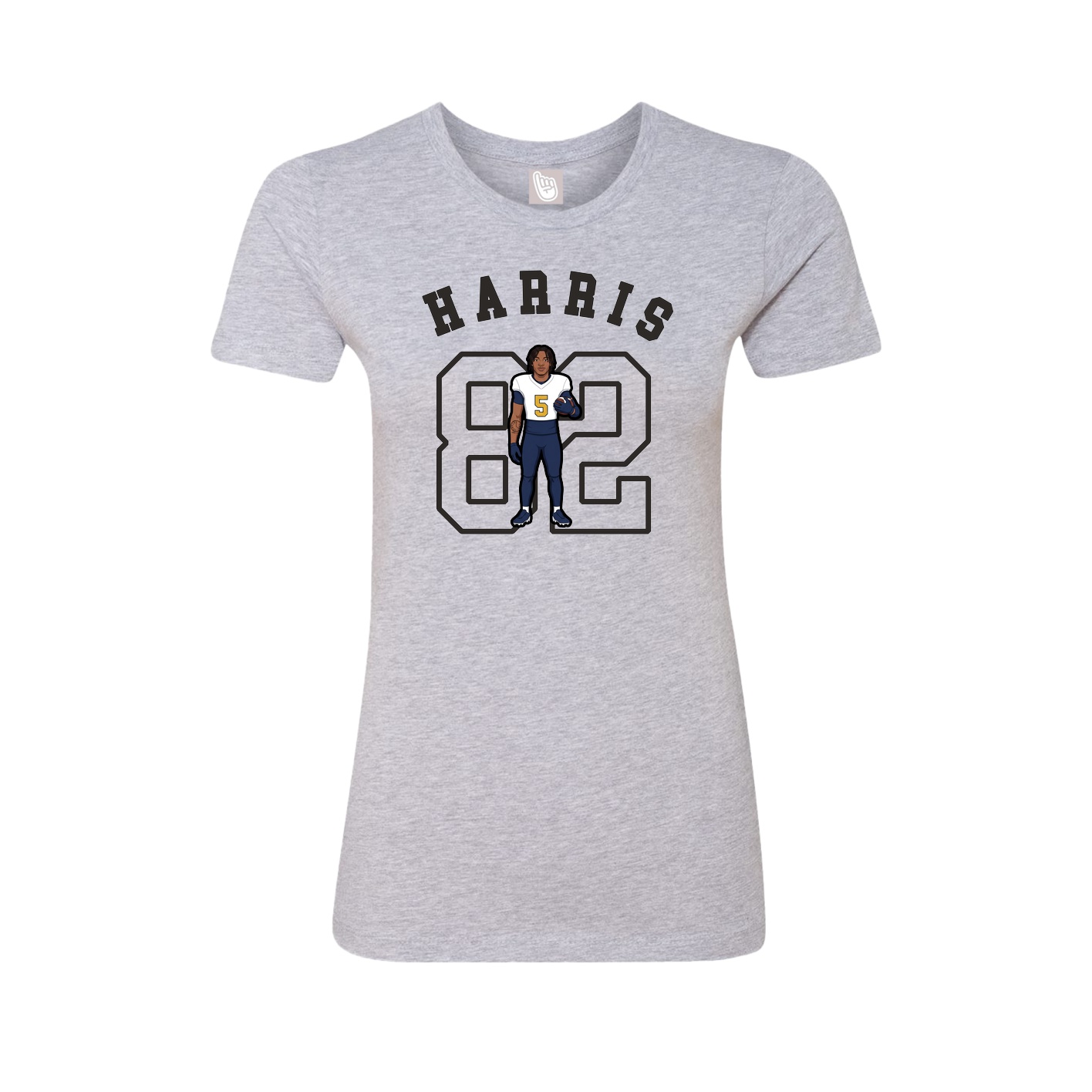 Fitted Women's Tee — Shirsey Arch in Grey