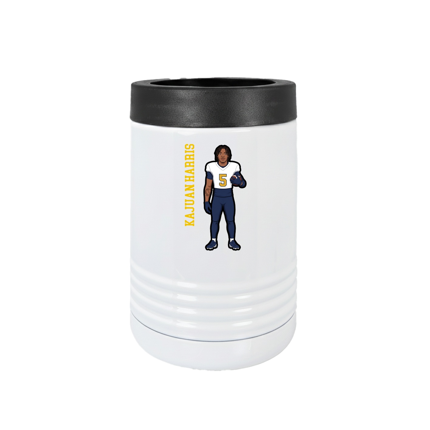 Beverage Holder — Name Vertical in White