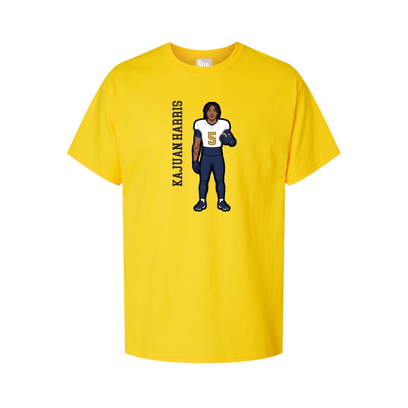 Tee — Name Vertical in Gold