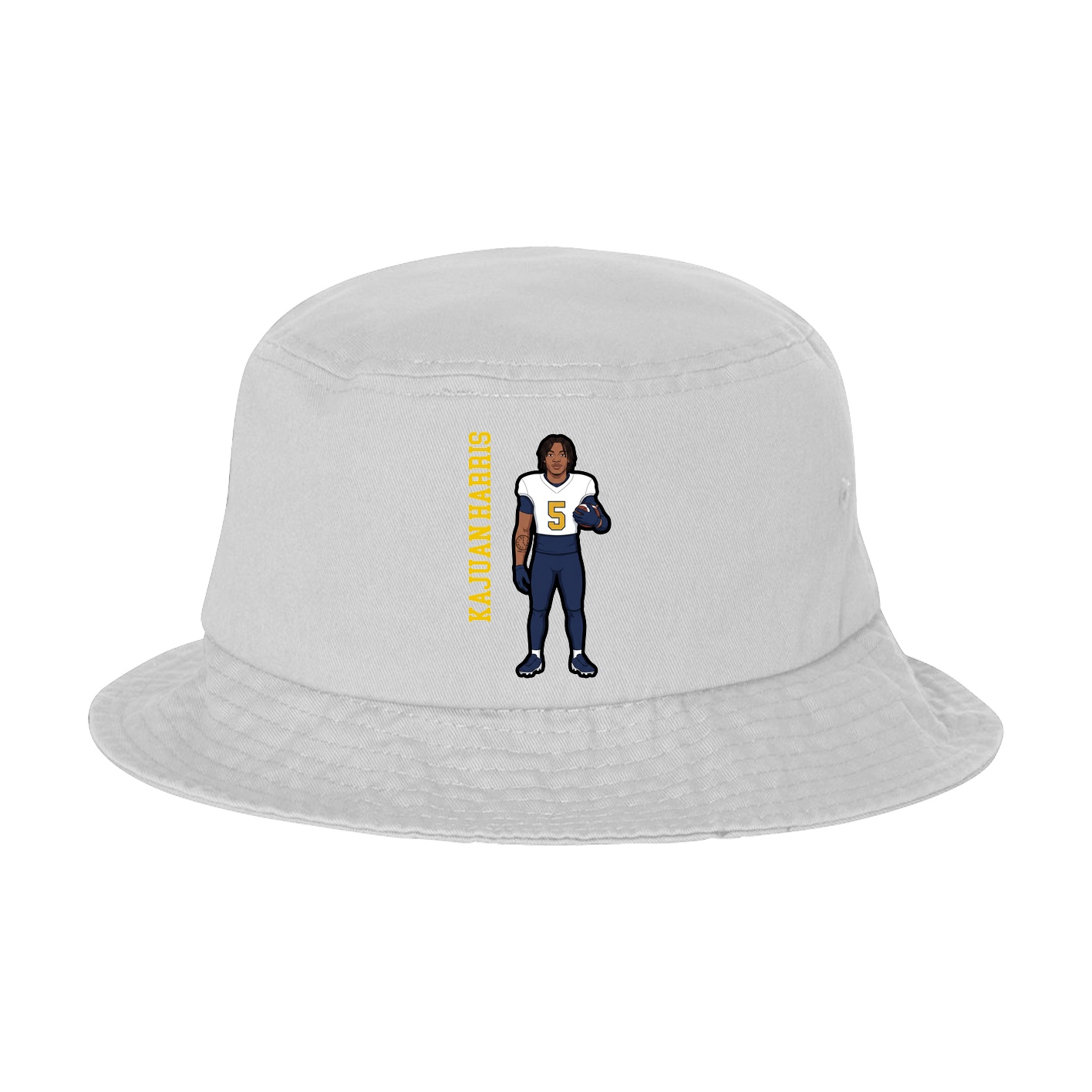 Bucket Cap — Name Vertical in White