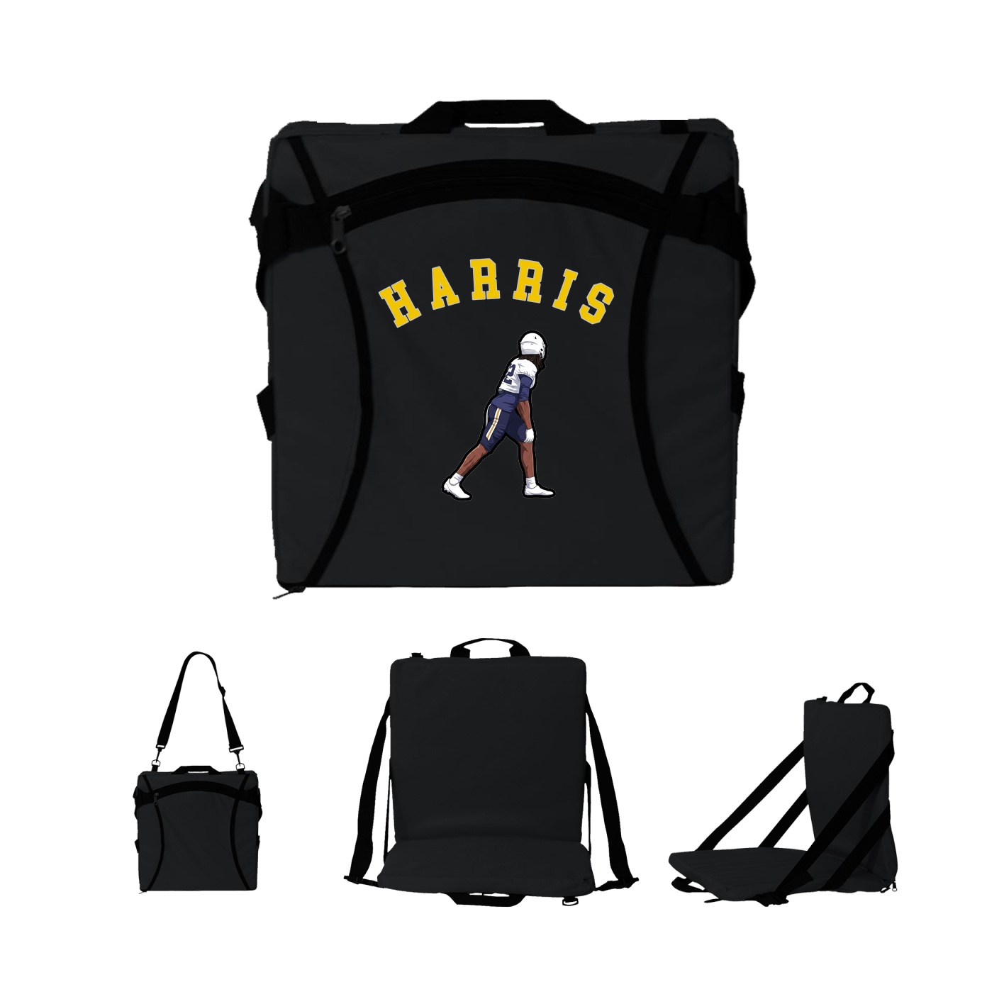 Folding Stadium Seat — Shirsey Arch in Black
