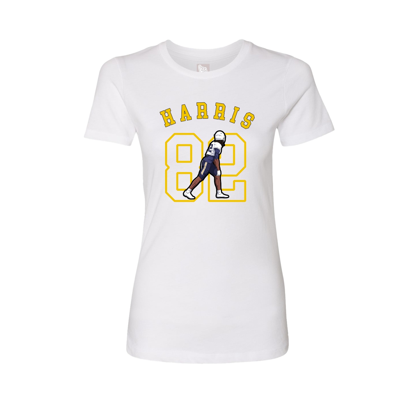 Fitted Women's Tee — Shirsey Arch in White