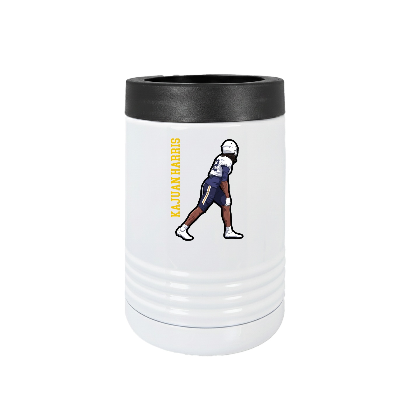 Beverage Holder — Name Vertical in White