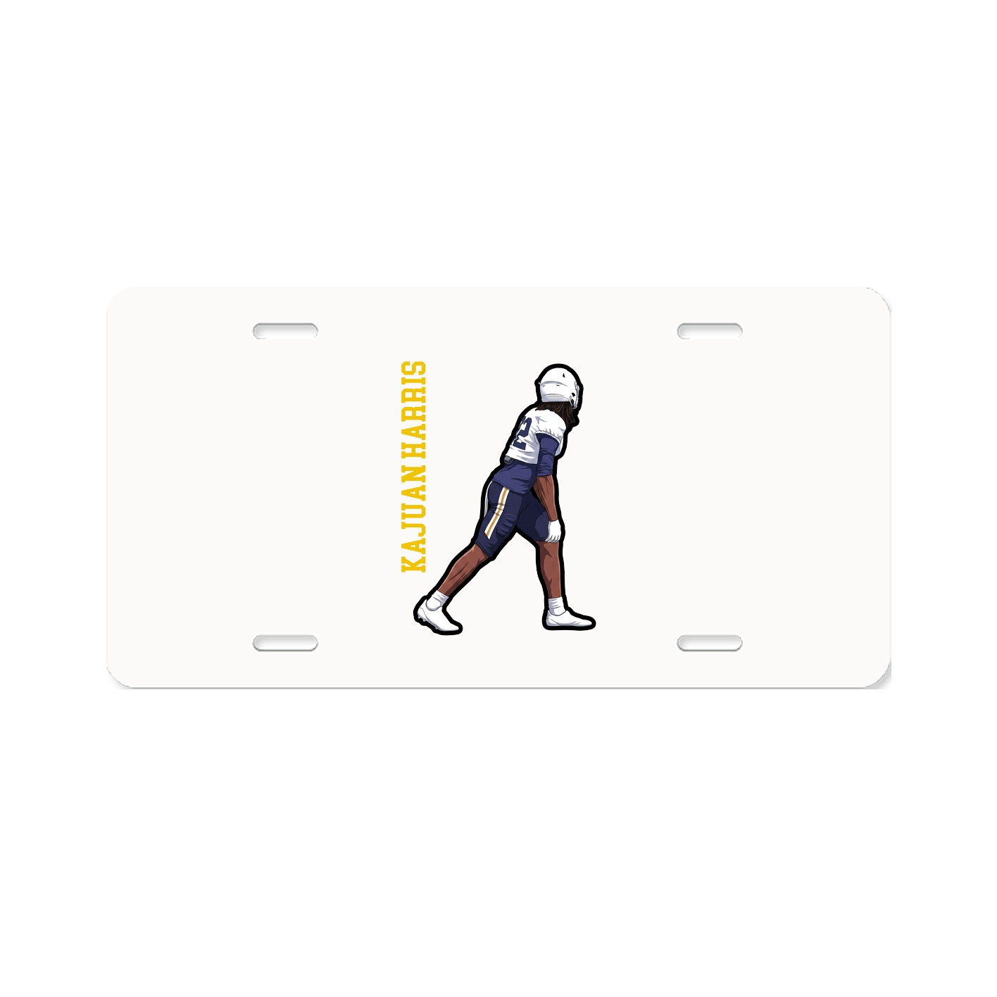 License Plate — Name Vertical in Classic