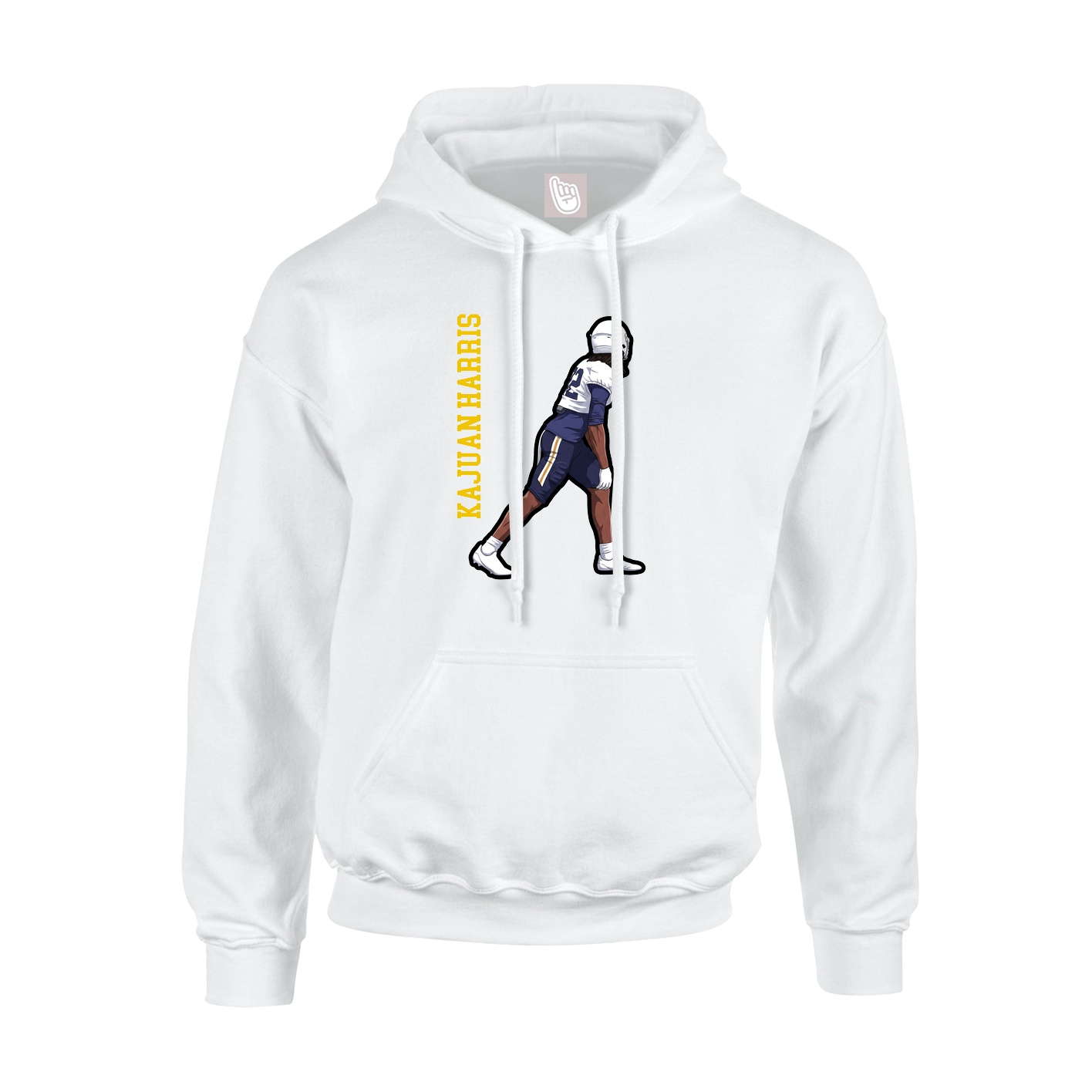 Hoodie — Name Vertical in White