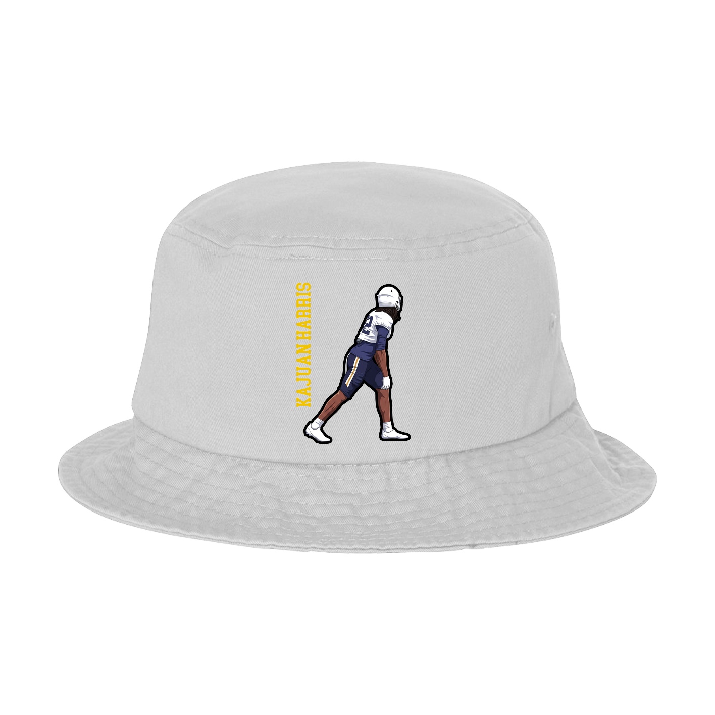 Bucket Cap — Name Vertical in White
