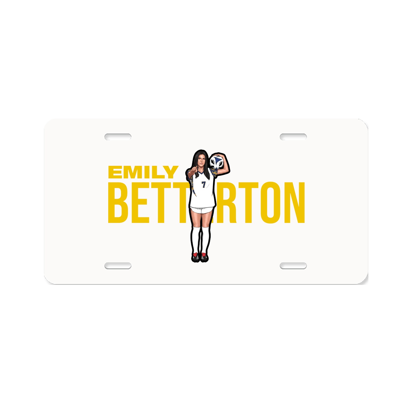 License Plate — Player Name in Classic