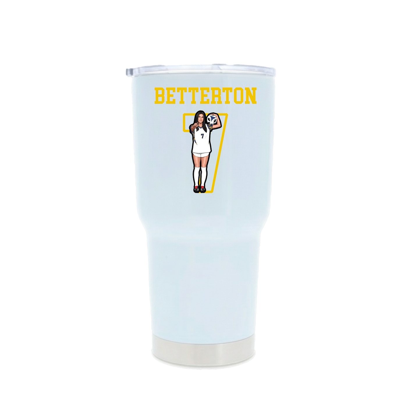 30oz Stainless Steel Tumbler — Shirsey in White