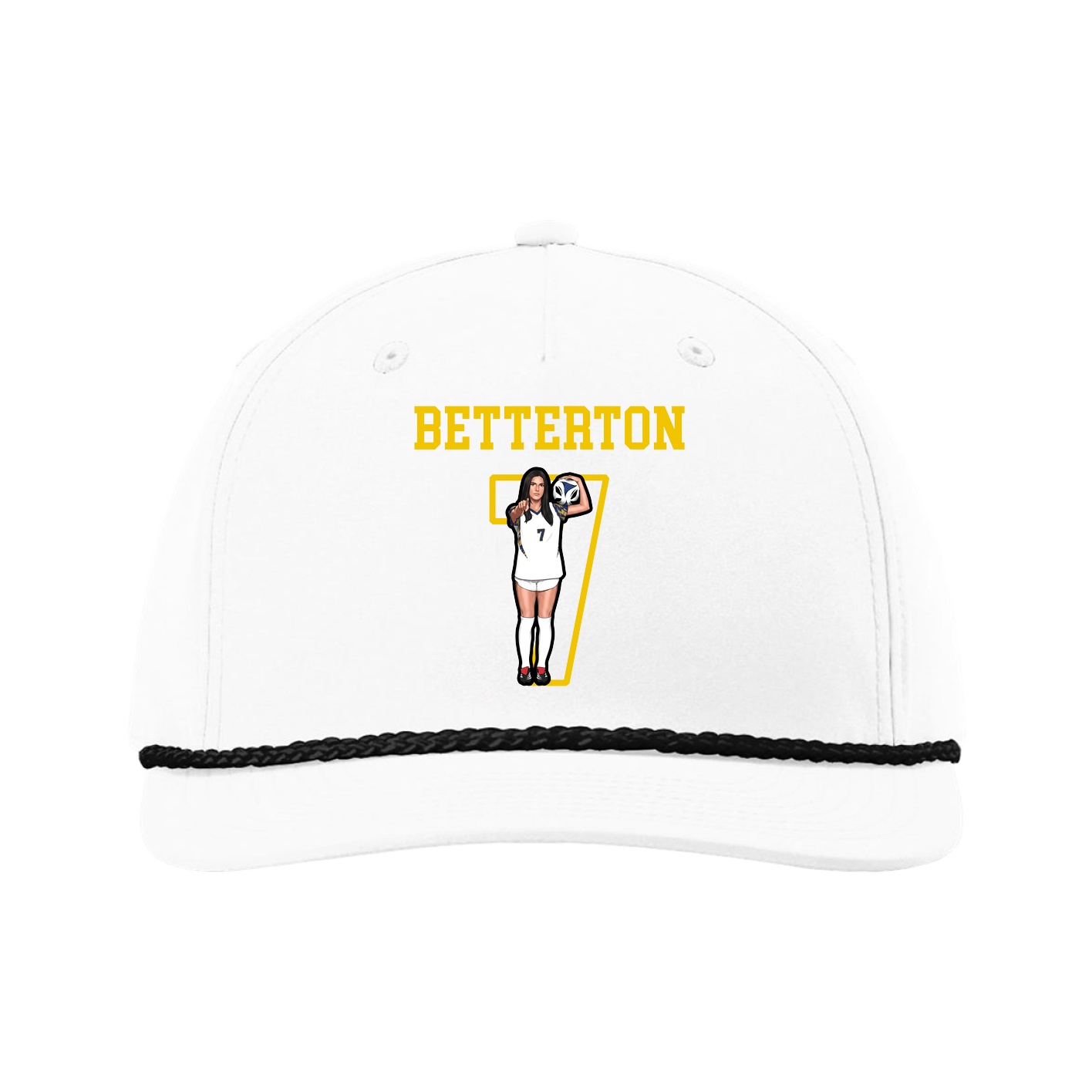 Five-Panel Classic Rope Cap — Shirsey in White