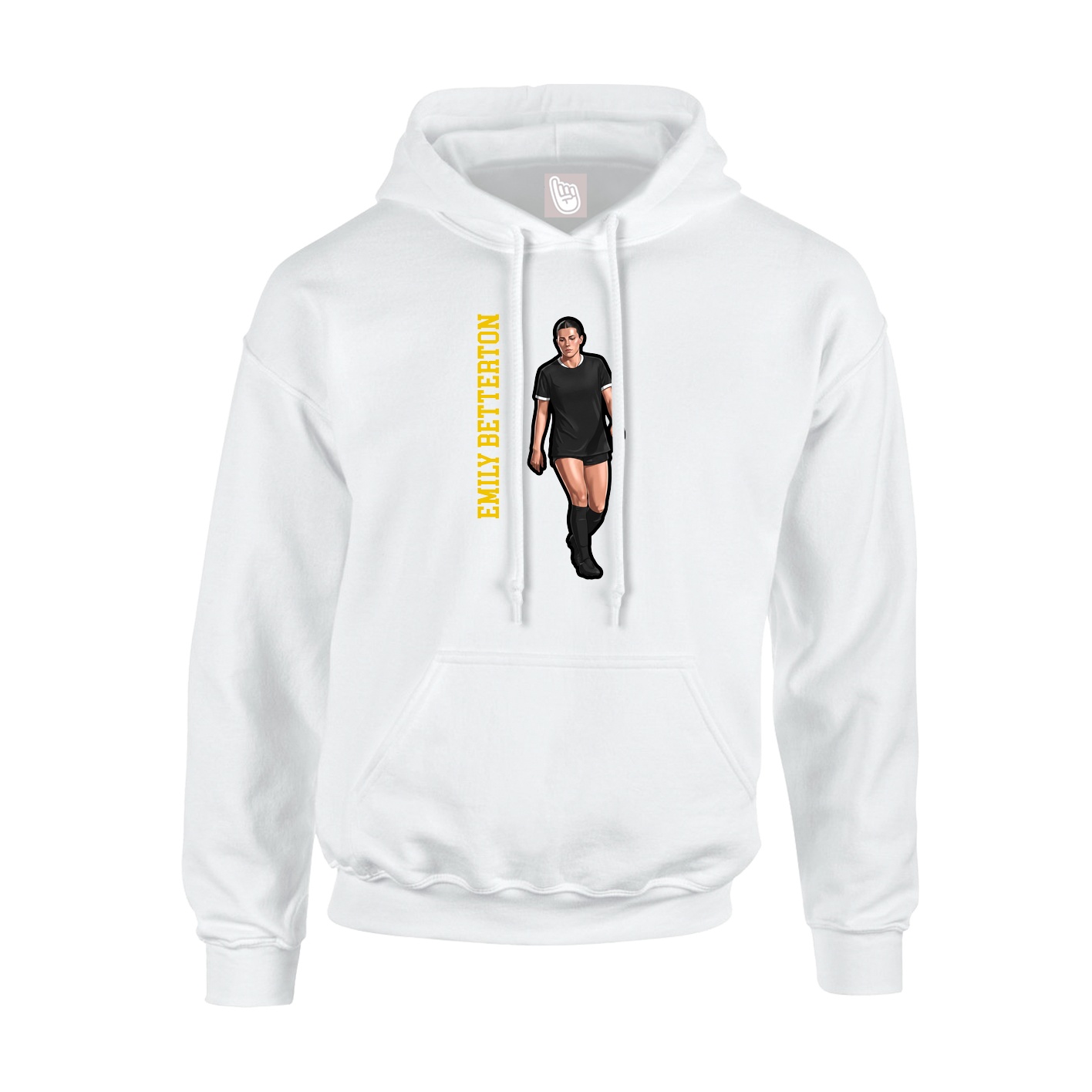 Youth Hoodie — Name Vertical in White