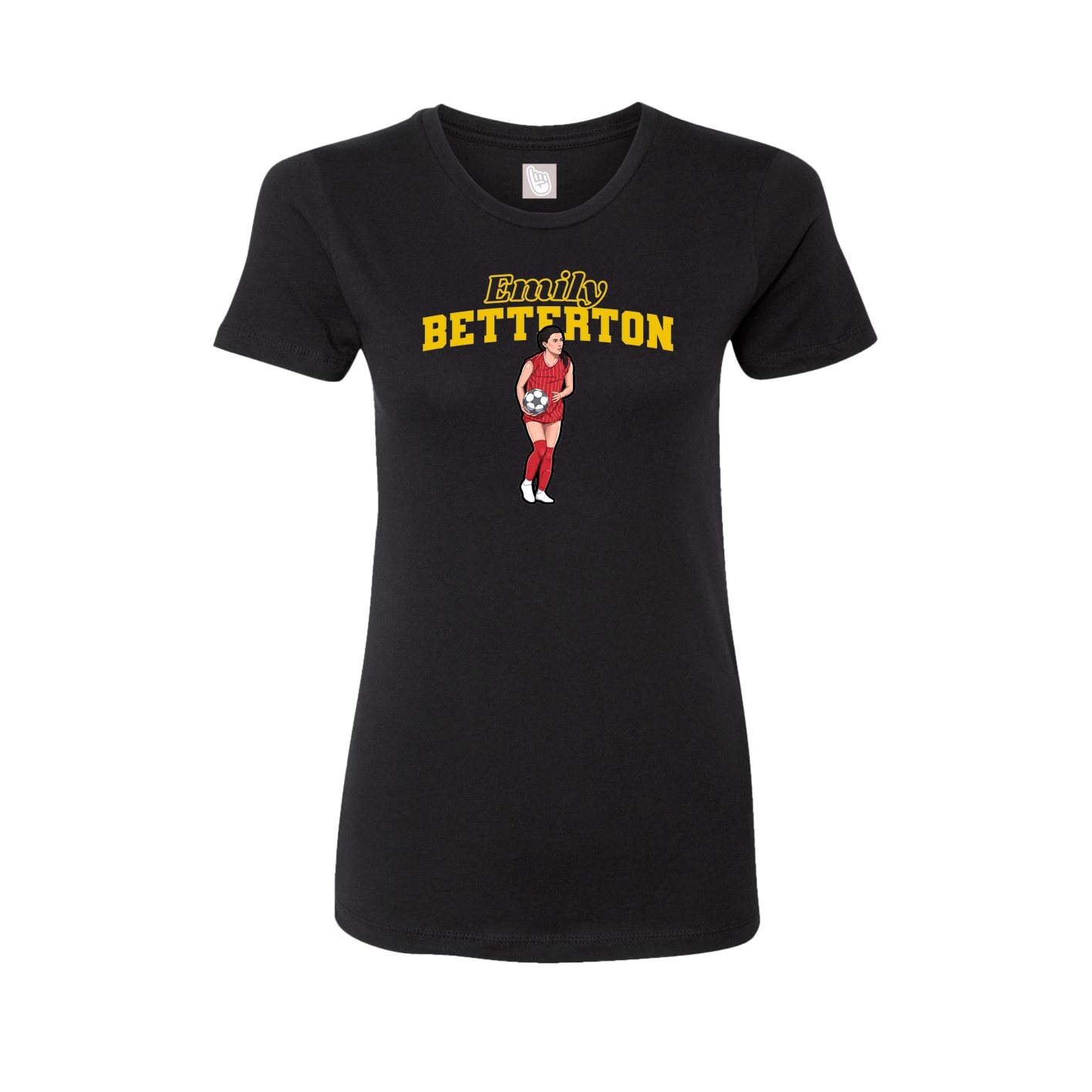 Fitted Women's Tee — Name Arch in Black