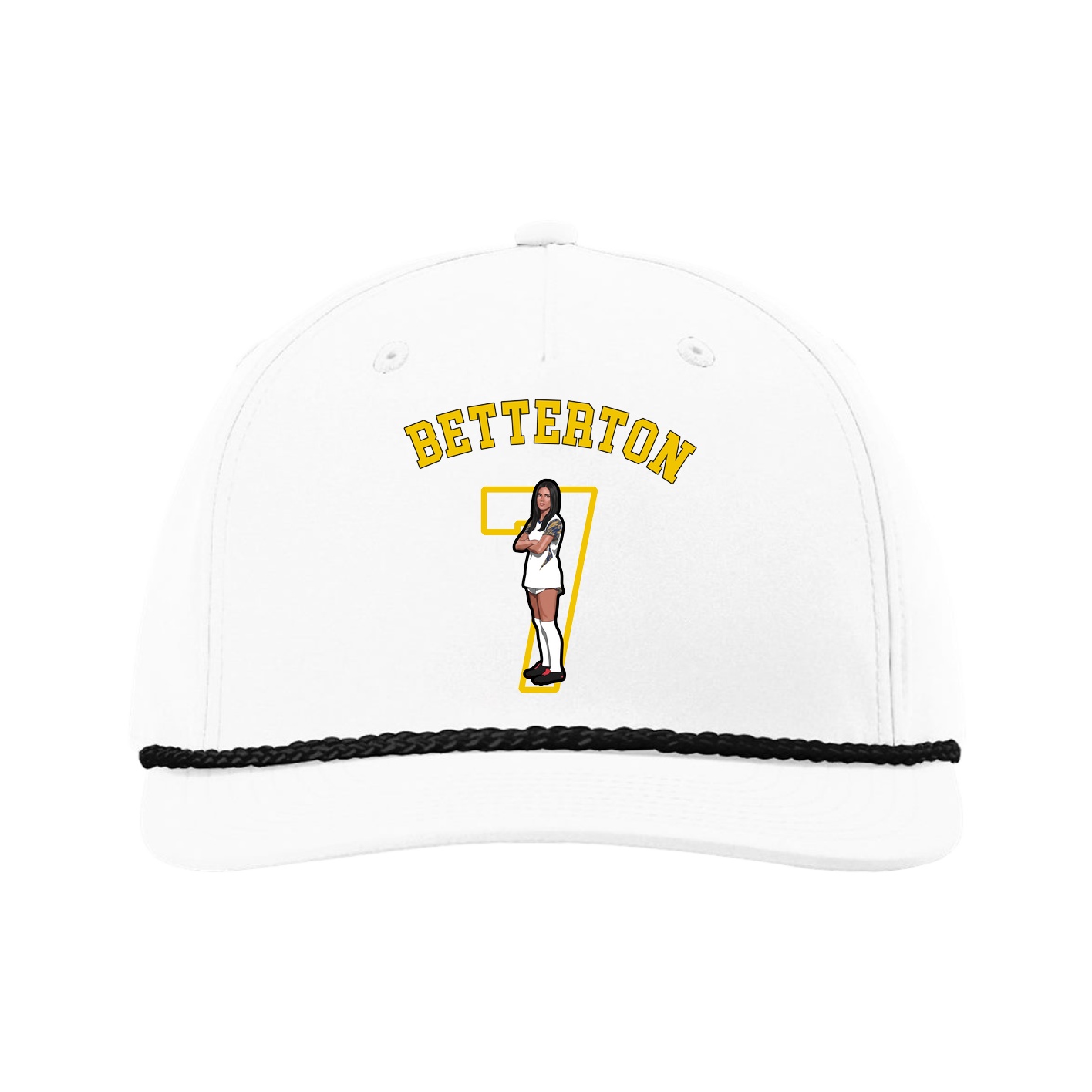 Five-Panel Classic Rope Cap — Shirsey Arch in White