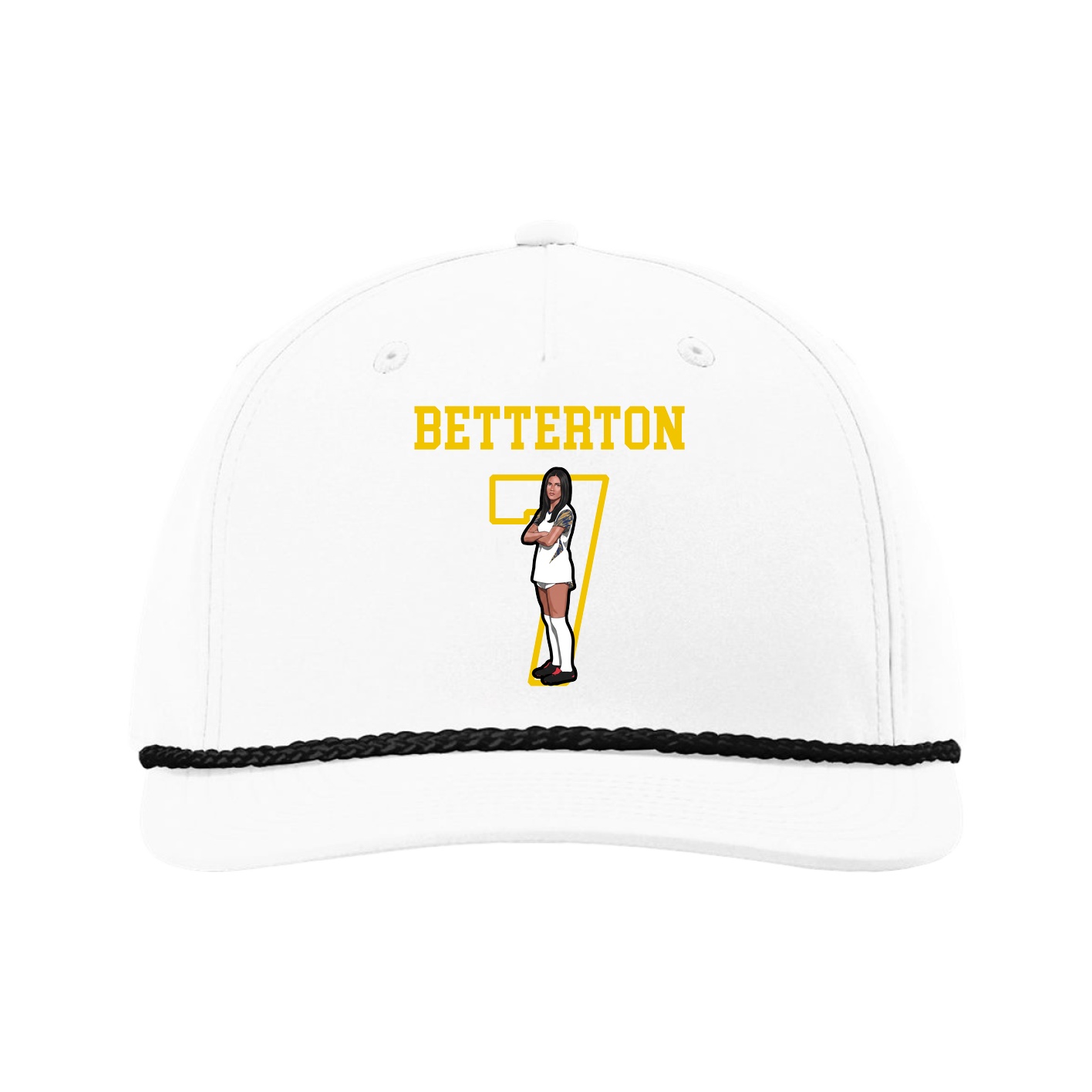 Five-Panel Classic Rope Cap — Shirsey in White