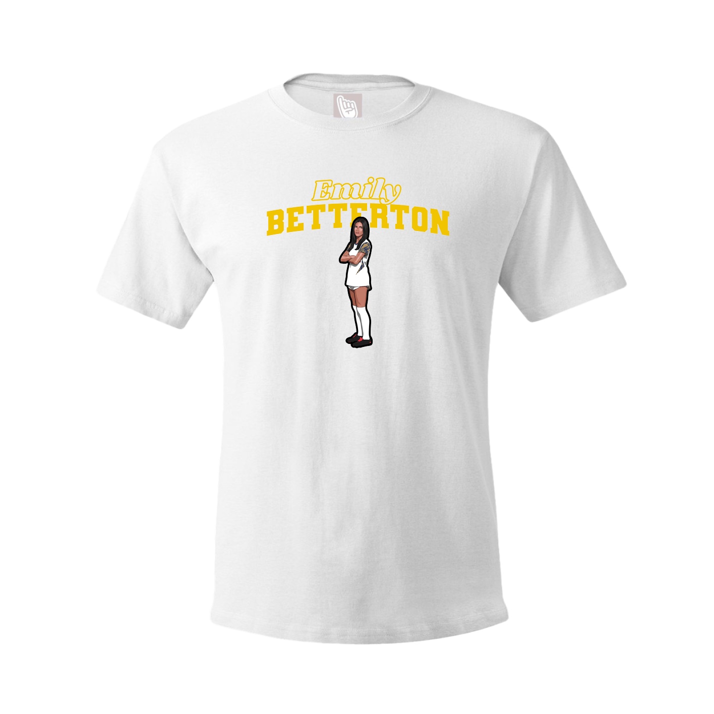Youth Tee — Name Arch in White