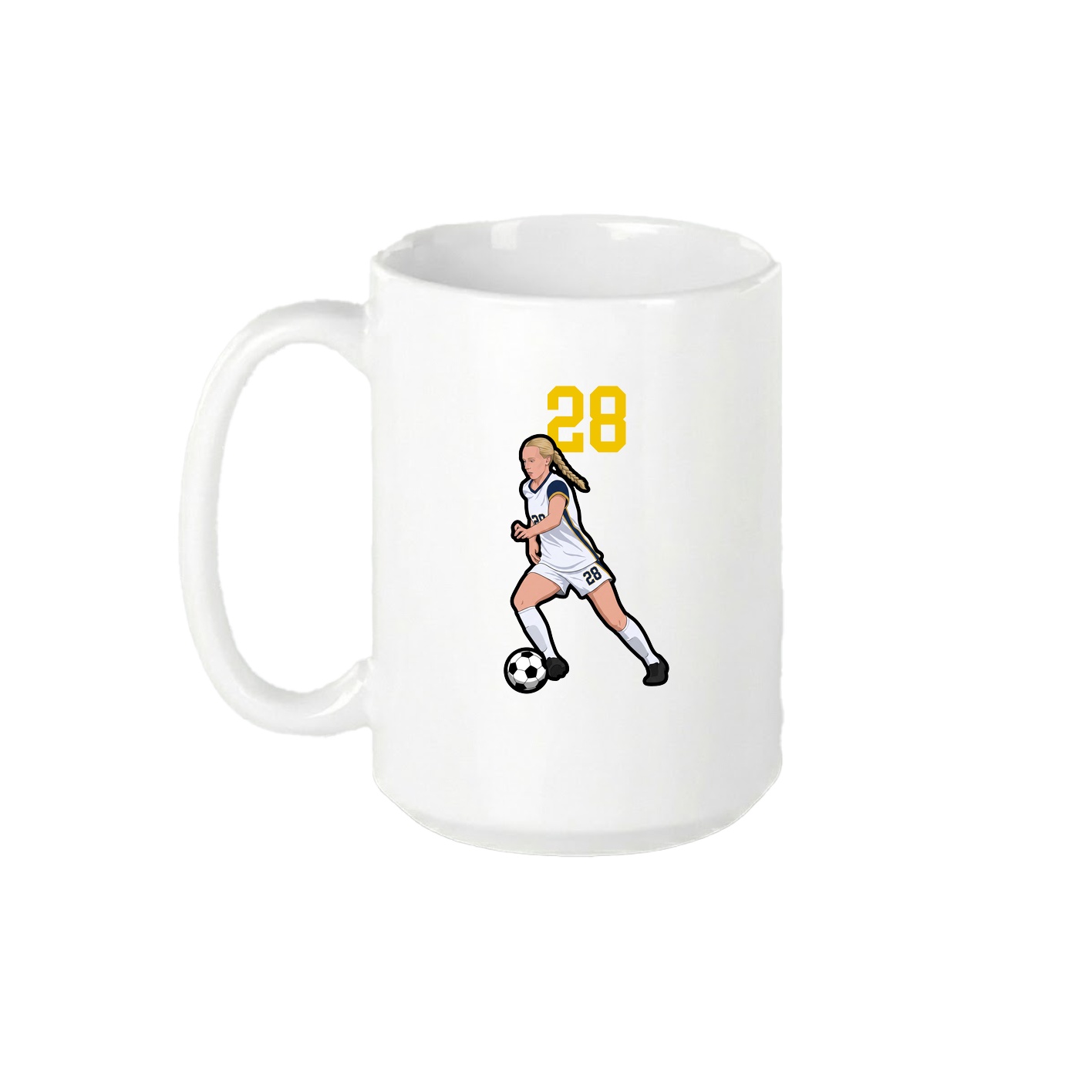 15oz Coffee Mug — Number Top in White