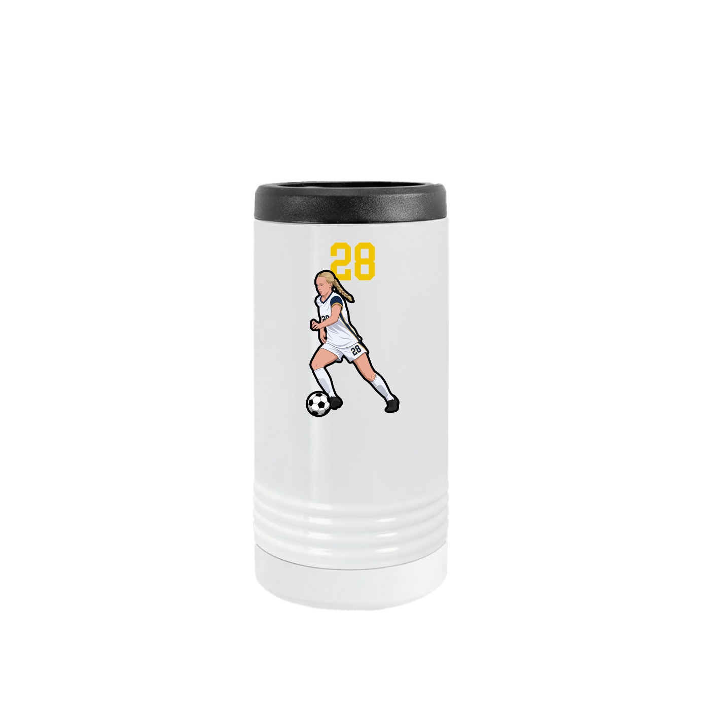 Slim Beverage Holder — Number Top in White