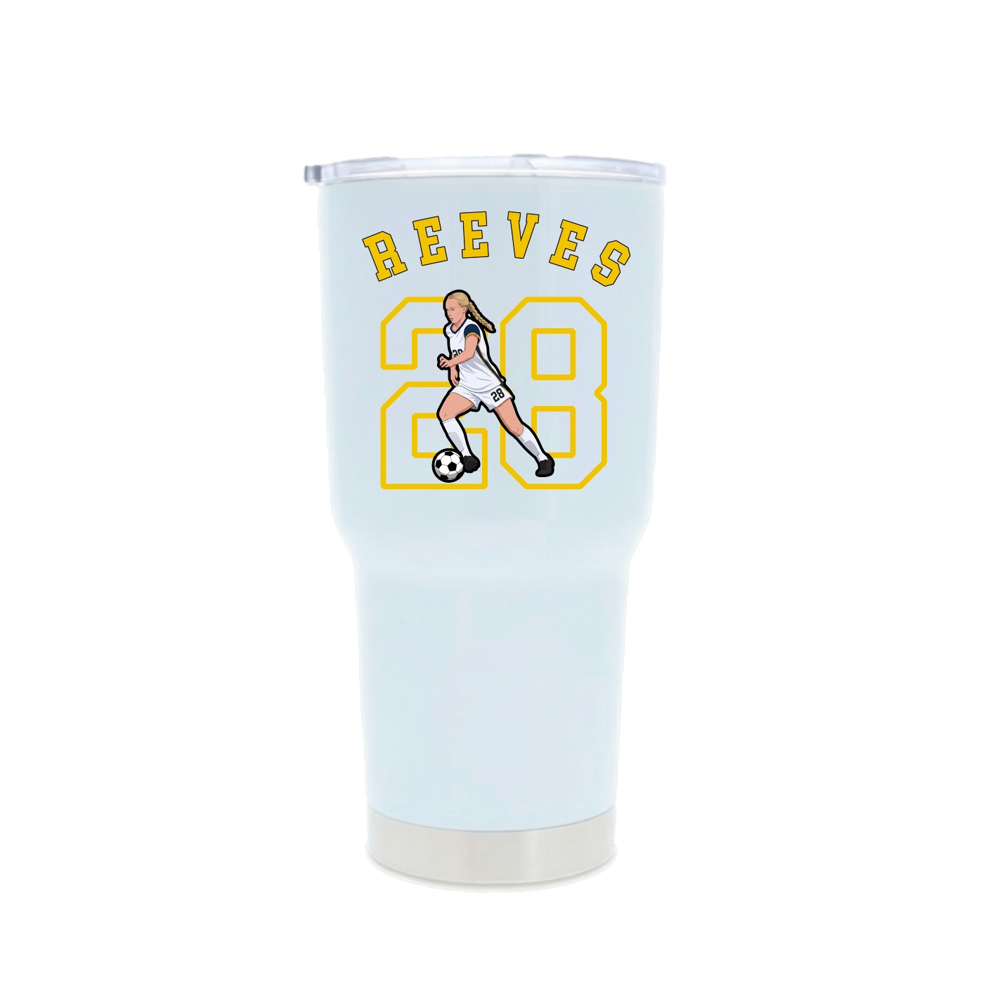 30oz Stainless Steel Tumbler — Shirsey Arch in White