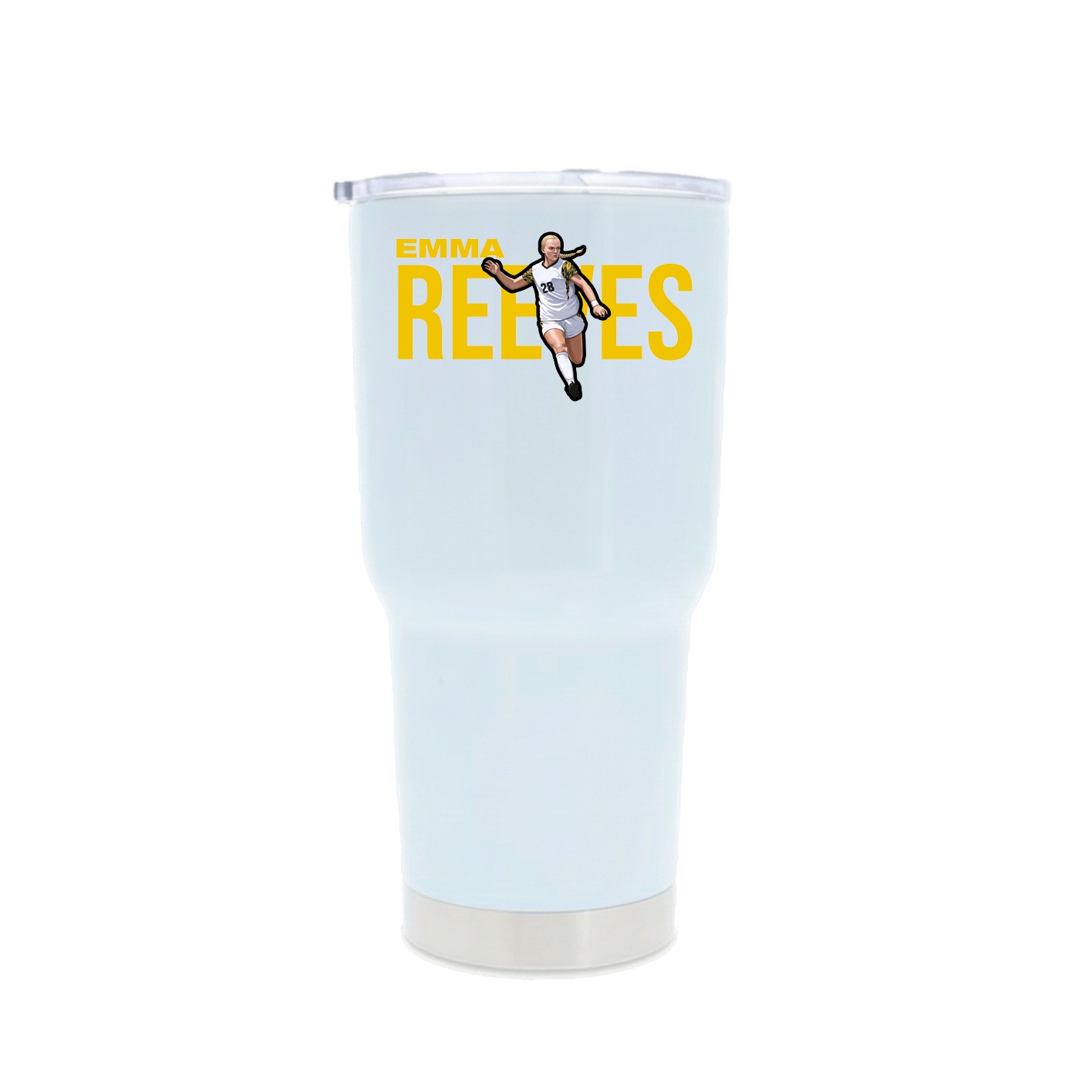 30oz Stainless Steel Tumbler — Player Name in White