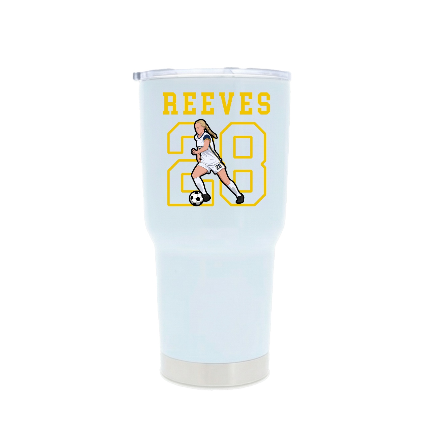 30oz Stainless Steel Tumbler — Shirsey in White