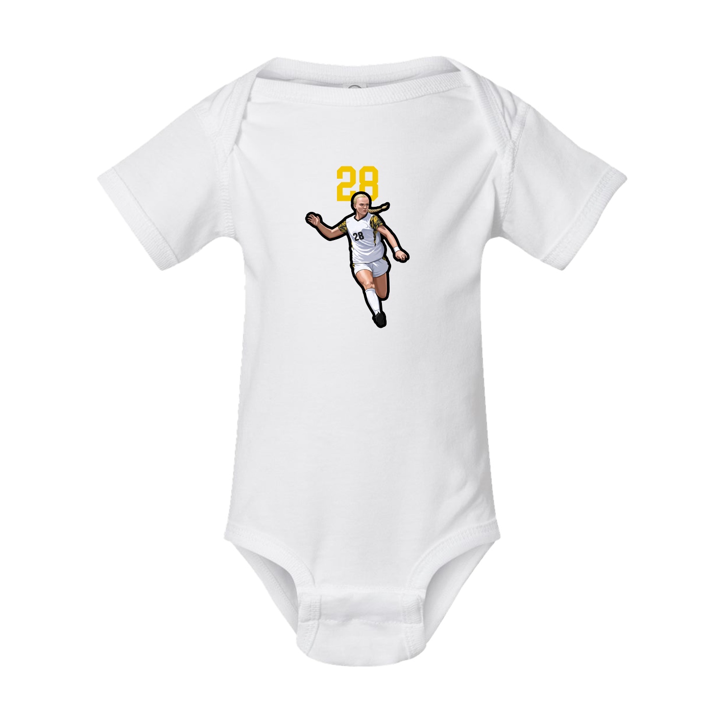 Baby Onesie — Number Top in White