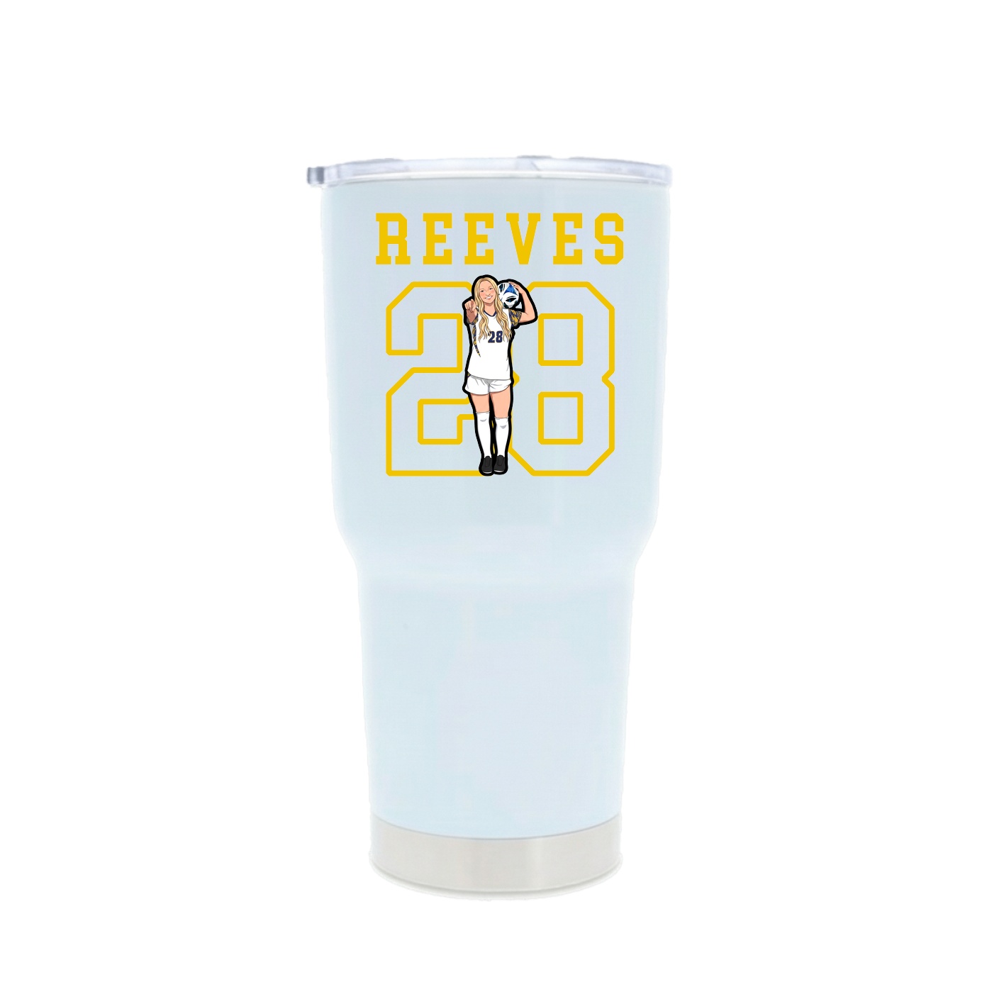 30oz Stainless Steel Tumbler — Shirsey in White