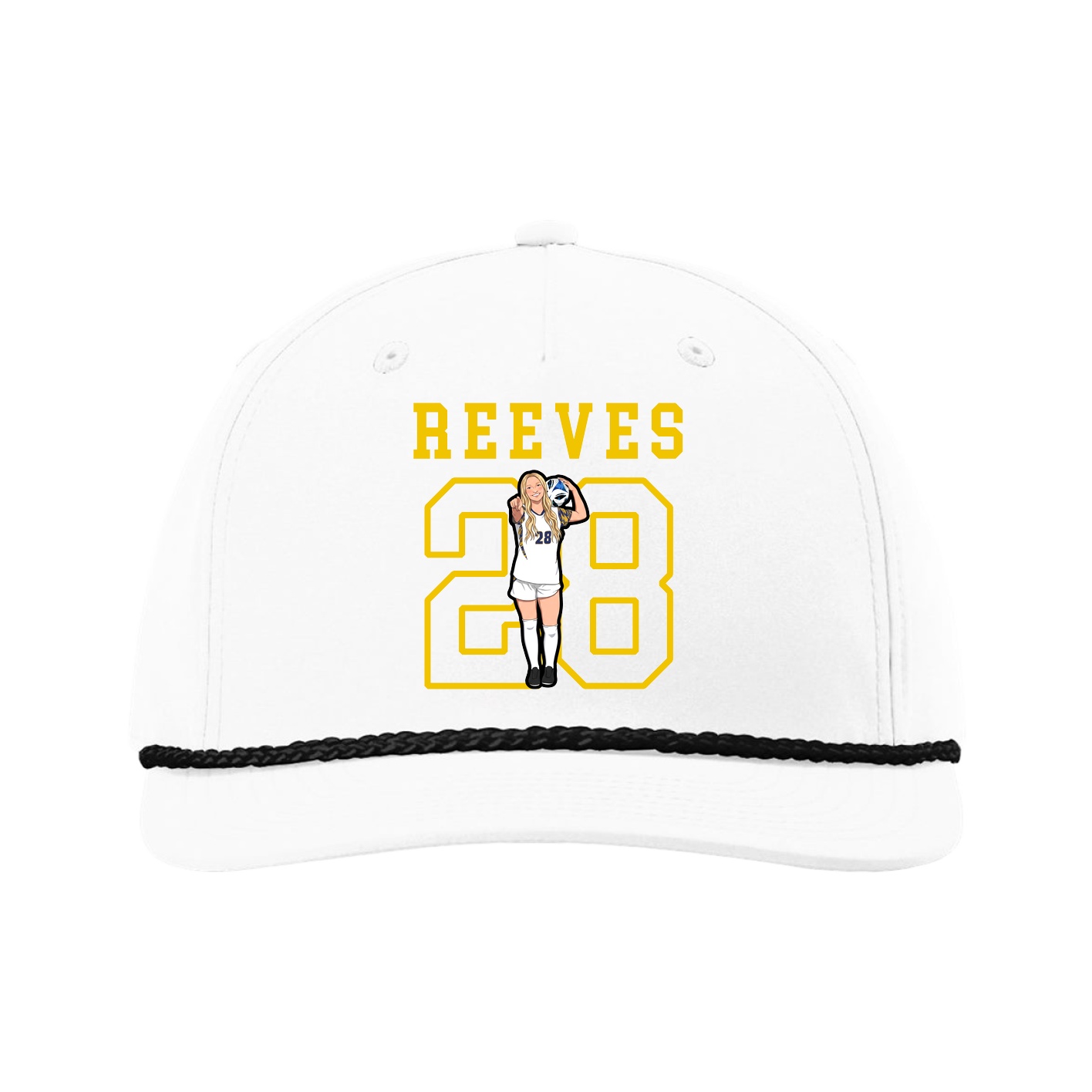 Five-Panel Classic Rope Cap — Shirsey in White