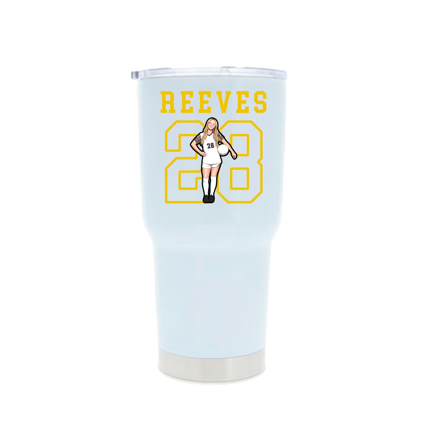 30oz Stainless Steel Tumbler — Shirsey in White