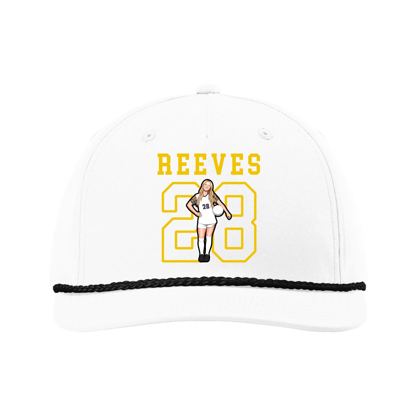 Five-Panel Classic Rope Cap — Shirsey in White
