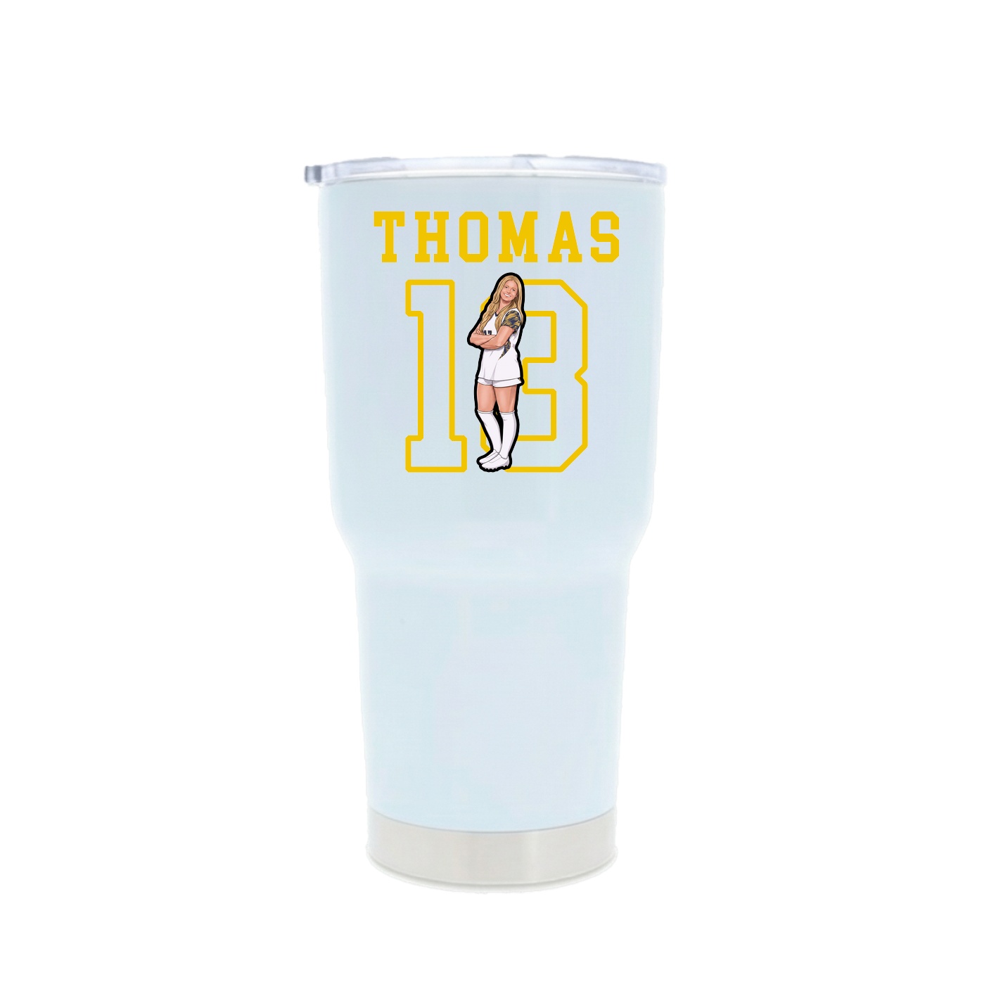 30oz Stainless Steel Tumbler — Shirsey in White